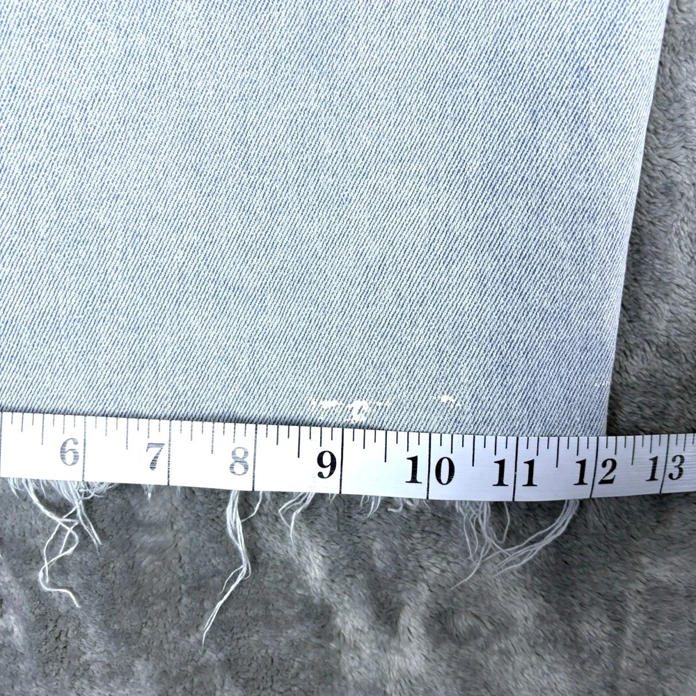 SO Womens Wide Leg Cropped Denim Jeans Raw Hem Light Wash‎ Size 13 31W - Picture 16 of 16